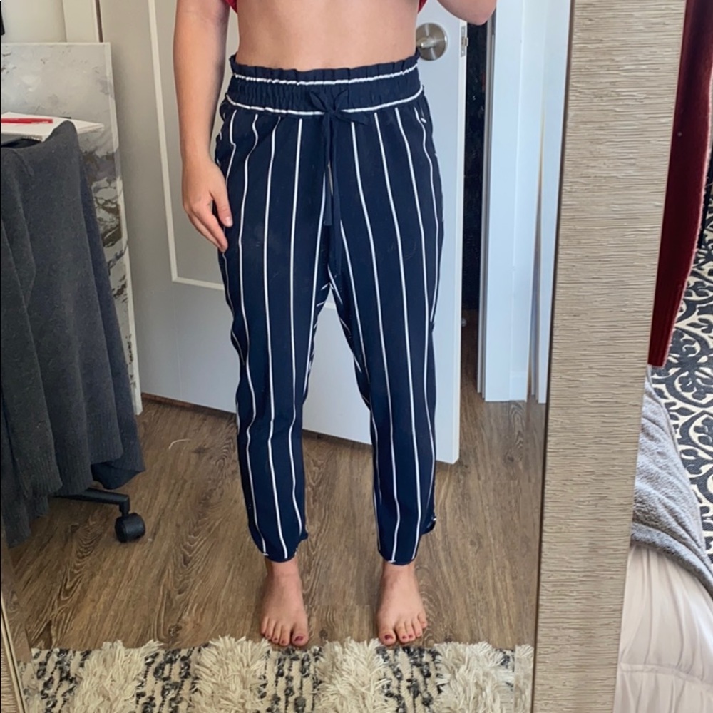 Navy fashion joggers